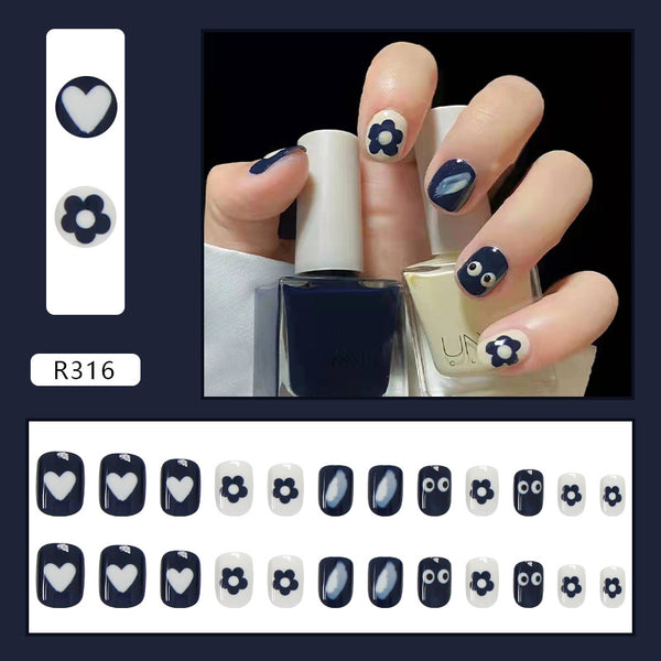 12 Sizes-24 Pcs Press On Nails R281