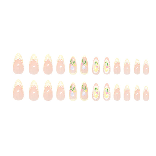 12 Sizes-24 Pcs Press On Nails W1938