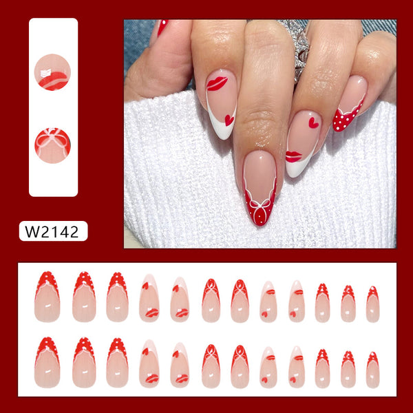 12 Sizes-24 Pcs Press On Nails W2142