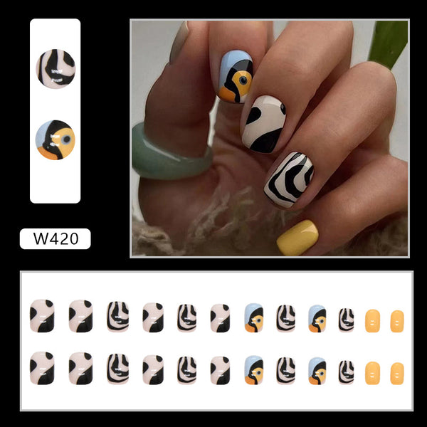 12 Sizes-24 Pcs Press On Nails W406