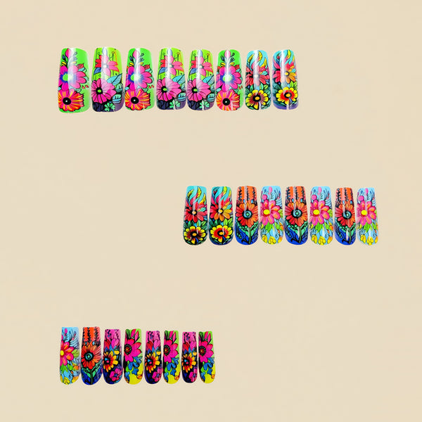 12 Sizes-24 Pcs Press On Nails Y590