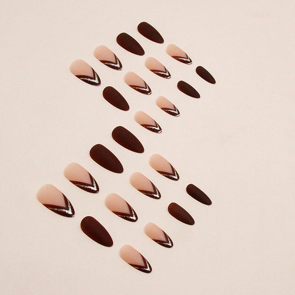12 Sizes-24 Pcs Press On Nails W1428