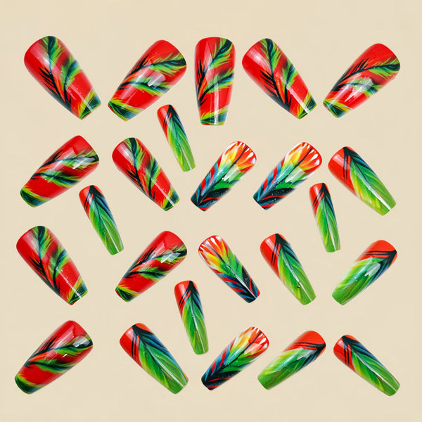 12 Sizes-24 Pcs Press On Nails Y1458