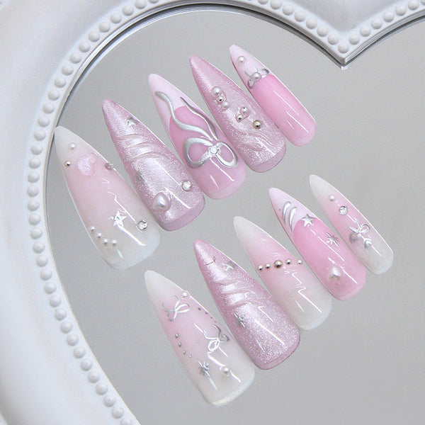 12 Sizes-24 Pcs Press On Nails Z1249