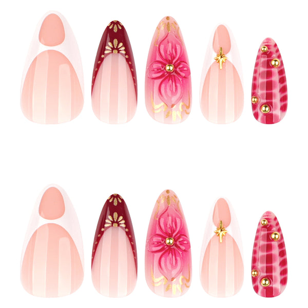 12 Sizes-24 Pcs Press On Nails JP4211