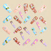 12 Sizes-24 Pcs Press On Nails Y1025