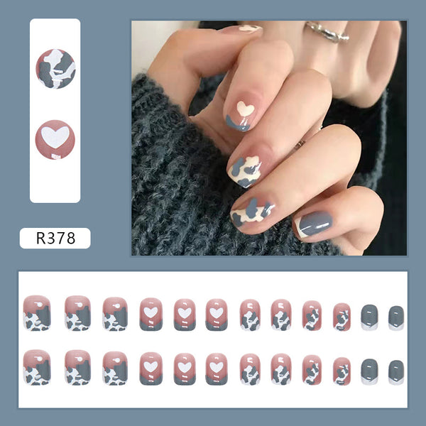 12 Sizes-24 Pcs Press On Nails R361