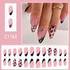 12 Sizes-24 Pcs Press On Nails C1163