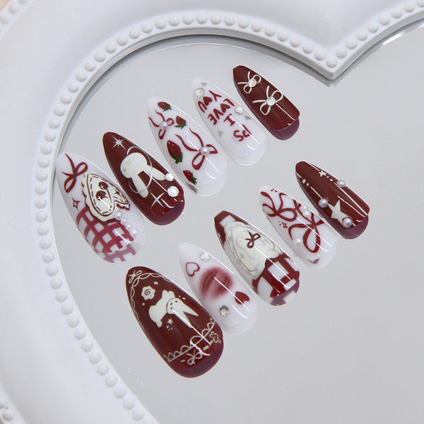 12 Sizes-24 Pcs Press On Nails Z1160