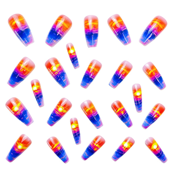 12 Sizes-24 Pcs Press On Nails Y740