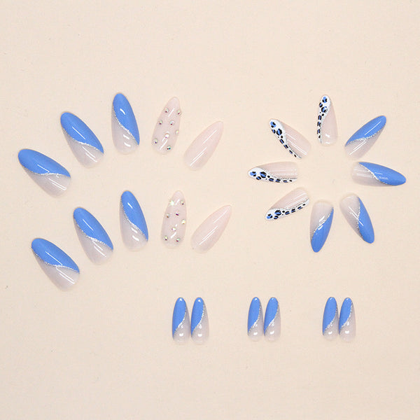 12 Sizes-24 Pcs Press On Nails Z614