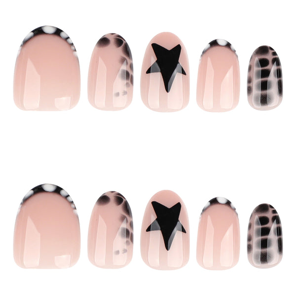 12 Sizes-24 Pcs Press On Nails JP4096