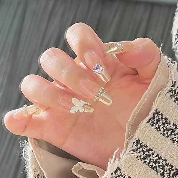 12 Sizes-24 Pcs Press On Nails Z485