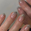 Almond French Short Press on Nails