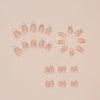 12 Sizes-24 Pcs Press On Nails W1625