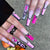 12 Sizes-24 Pcs Press On Nails W1726