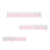 12 Sizes-24 Pcs Press On Nails JP3897