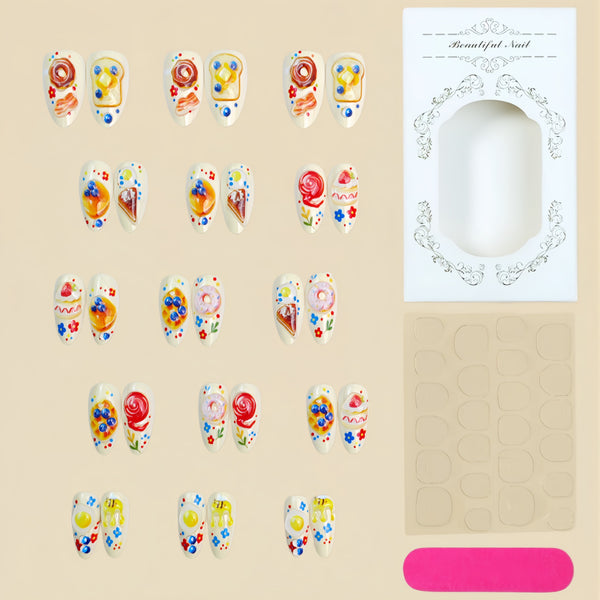 12 Sizes-24 Pcs Press On Nails y2035-30