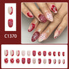 12 Sizes-24 Pcs Press On Nails C1370