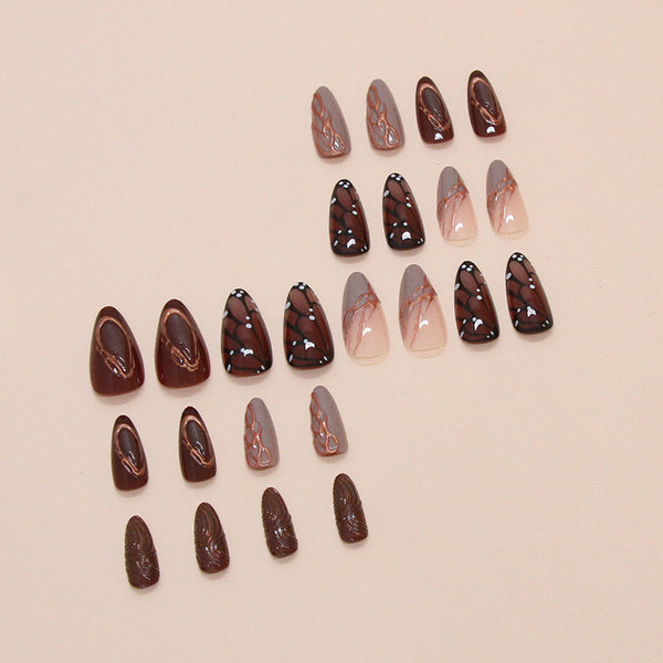 12 Sizes-24 Pcs Press On Nails W1713