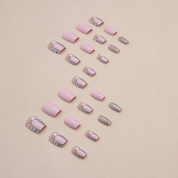 12 Sizes-24 Pcs Press On Nails W1264