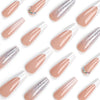 12 Sizes-24 Pcs Press On Nails JP3130