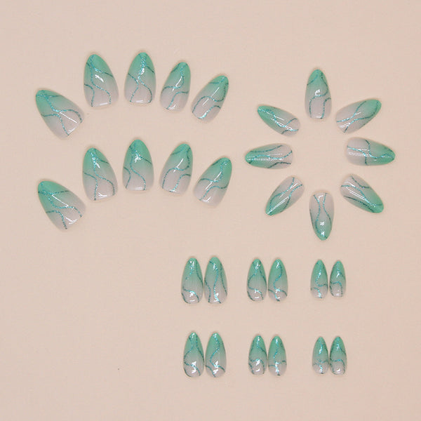 12 Sizes-24 Pcs Press On Nails W1626