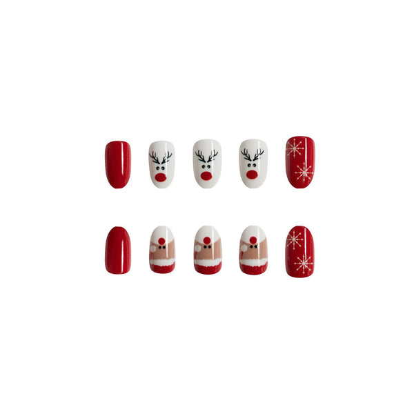 12 Sizes-24 Pcs Press On Nails C046