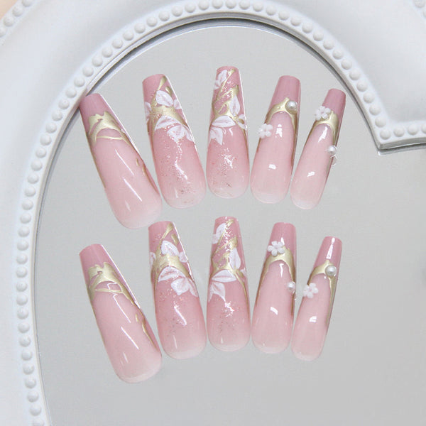 12 Sizes-24 Pcs Press On Nails Z1240