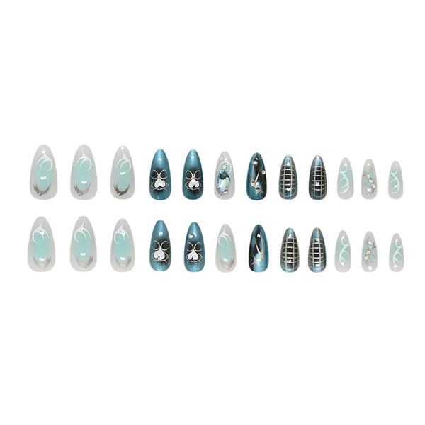 12 Sizes-24 Pcs Press On Nails Z997