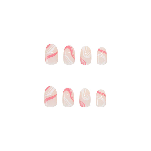 12 Sizes-24 Pcs Press On Nails W011