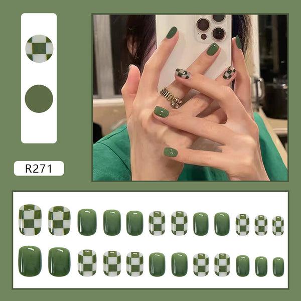 12 Sizes-24 Pcs Press On Nails R271