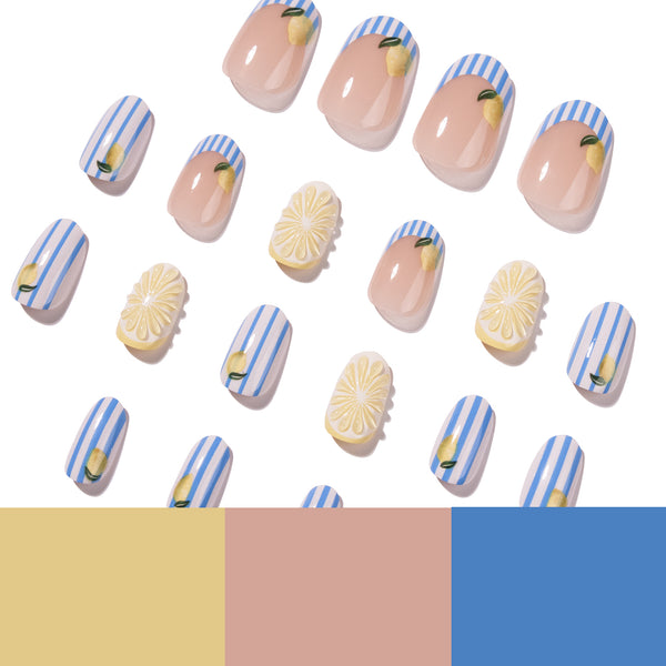 12 Sizes-24 Pcs Press On Nails JP4394