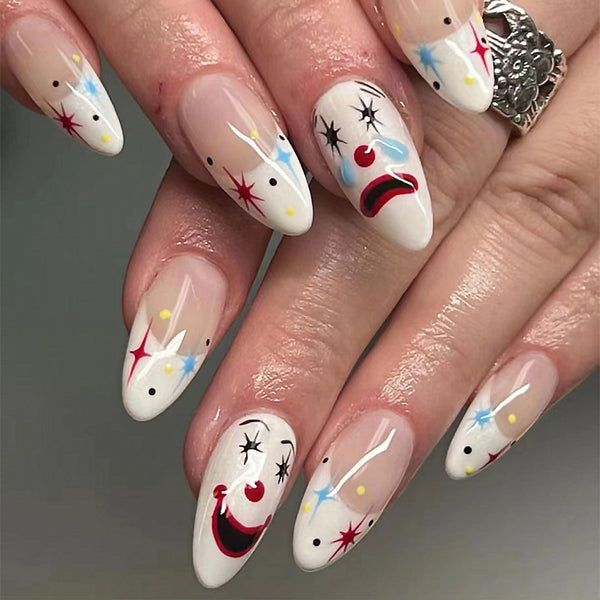 12 Sizes-24 Pcs Press On Nails W1619