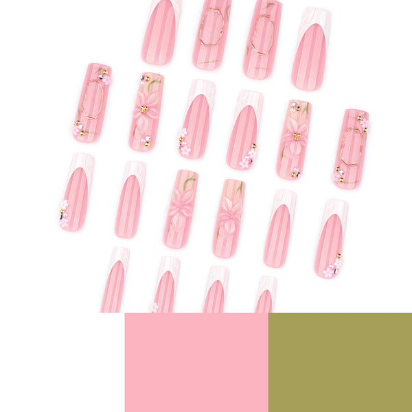 12 Sizes-24 Pcs Press On Nails JP4338