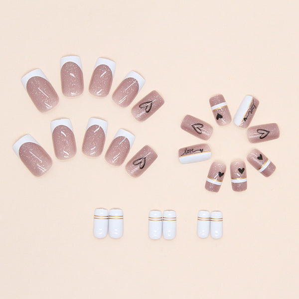 12 Sizes-24 Pcs Press On Nails W923