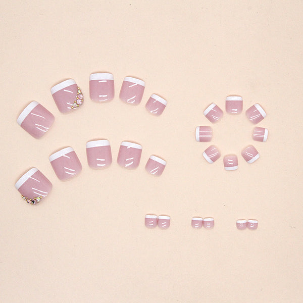 12 Sizes-24 Pcs Press On Nails F056