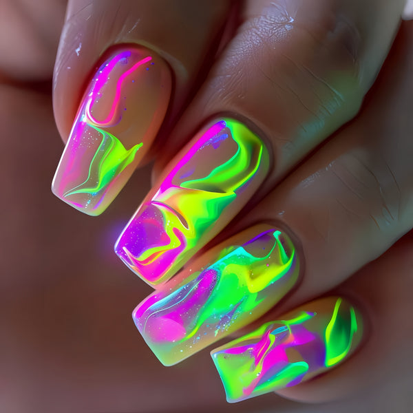 12 Sizes-24 Pcs Press On Nails Y413