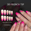 12 Sizes-24 Pcs Press On Nails C1334