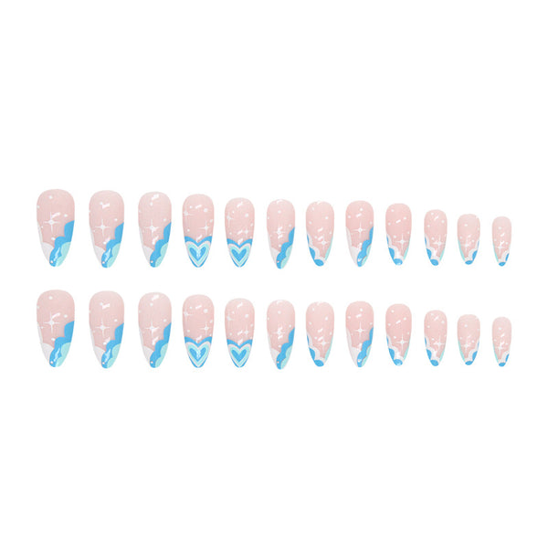 12 Sizes-24 Pcs Press On Nails W1011