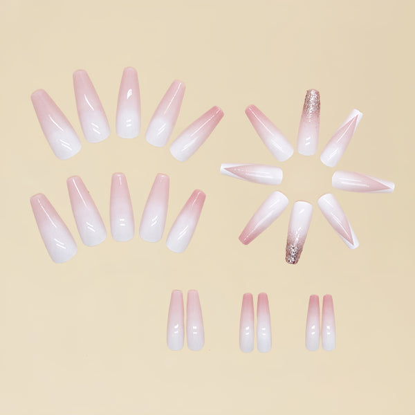 12 Sizes-24 Pcs Press On Nails Y037