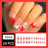12 Sizes-24 Pcs Press On Nails Y050