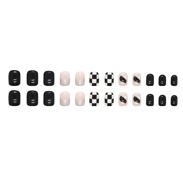 12 Sizes-24 Pcs Press On Nails R652
