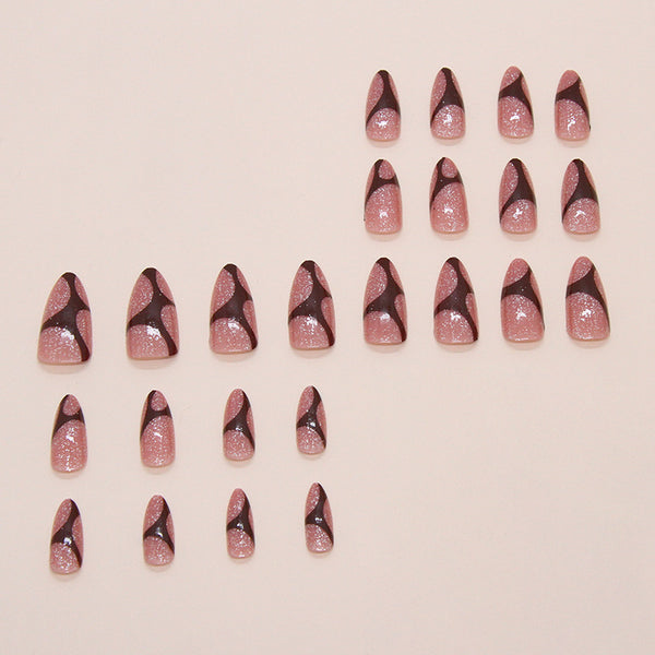 12 Sizes-24 Pcs Press On Nails W1864