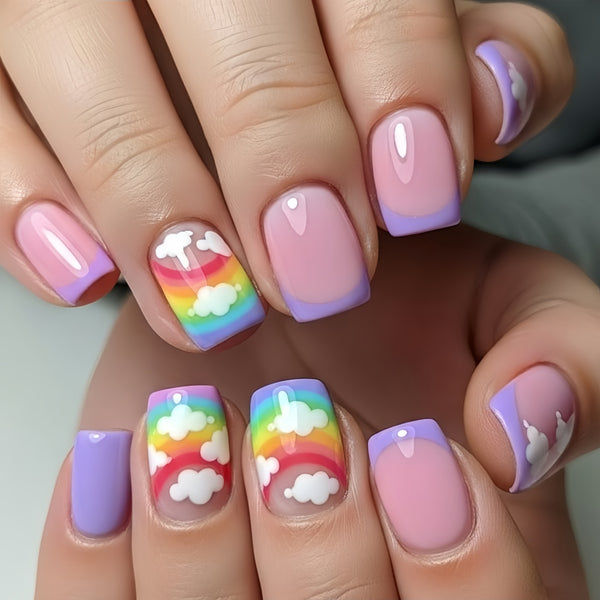 12 Sizes-24 Pcs Press On Nails Y1873