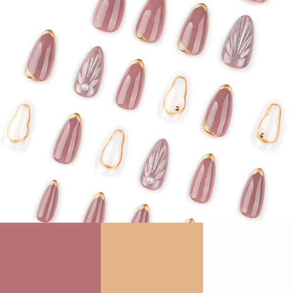 12 Sizes-24 Pcs Press On Nails JP3787