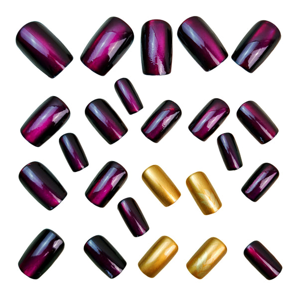 12 Sizes-24 Pcs Press On Nails Y1422