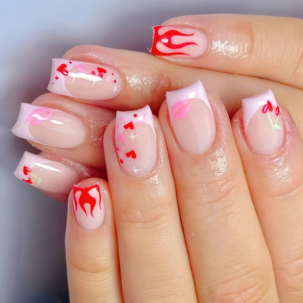 12 Sizes-24 Pcs Press On Nails Y488