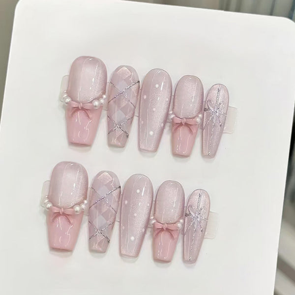 12 Sizes-24 Pcs Press On Nails Z1315