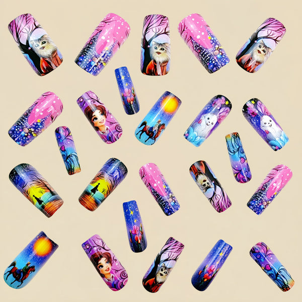12 Sizes-24 Pcs Press On Nails Y975